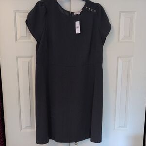 Chic Black Dress with Button Detail